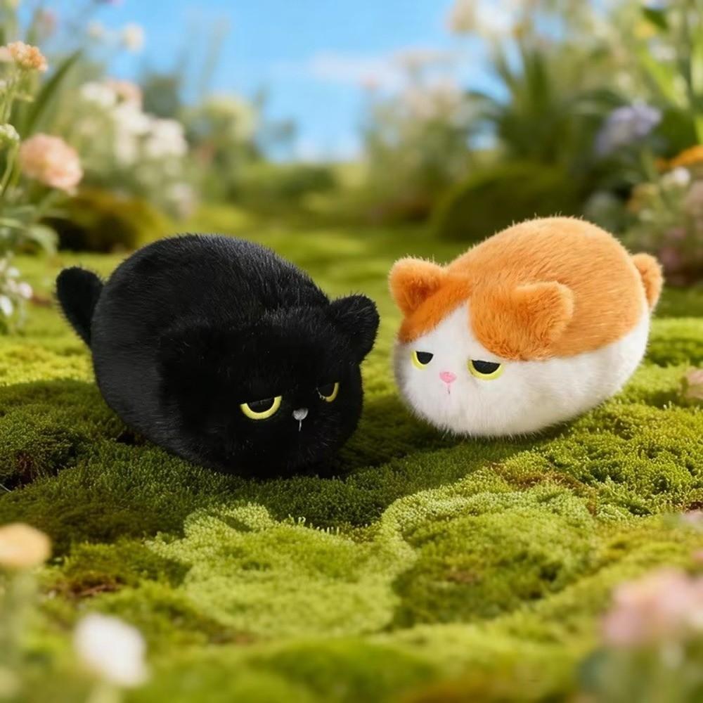 Fluffy Cat Plush Doll Soft Siamese Cat Plush Doll Super Cute Resting Kitten Plush Doll Room Decor