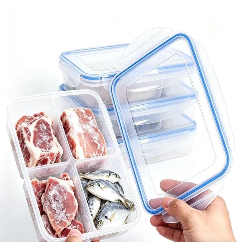 Многоразовые пластиковые контейнеры для хранения продуктов с герметичными крышками, отделениями для приготовления еды, обеда в офисе, пикника, хранения продуктов на кухне