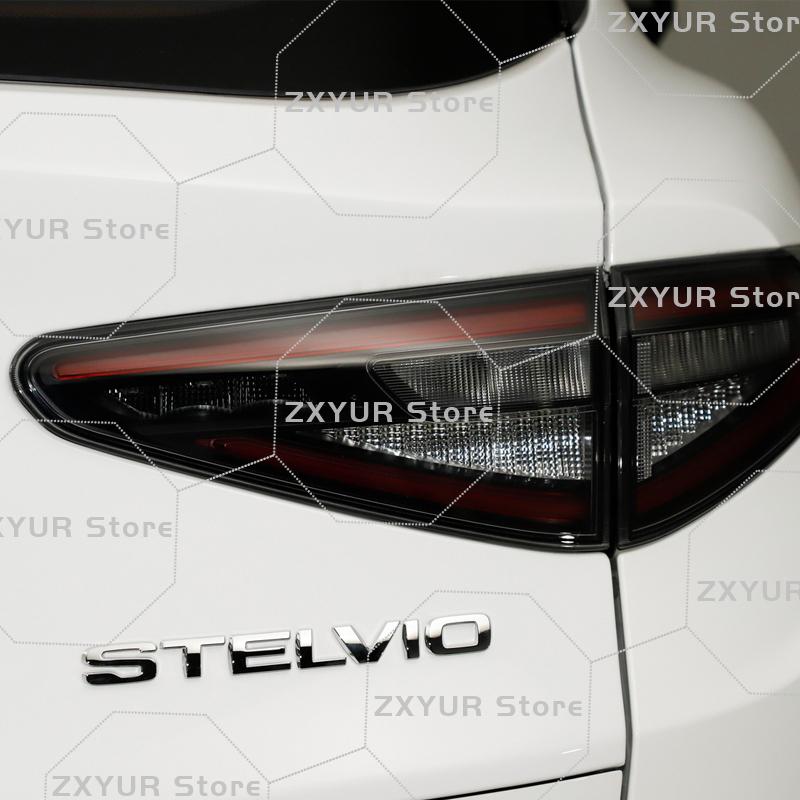 For Alfa Romeo Giulietta Giulia STELVIO Metal Emblem Car Sticker Letter Badge Decal Body Rear End Trunk Decor Accessories lhj566