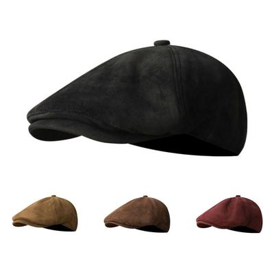 Retro Forward Hat Imitation Suede Timeless Ivy Cap Casual Beret Autumn Winter Wear