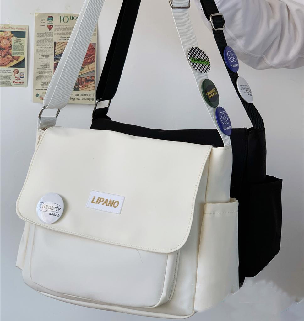 Instagram College Student Crossbody Bag Class Leisure Backpack Single Shoulder Bag Japanese Bag Female Retro Postman Bag Male