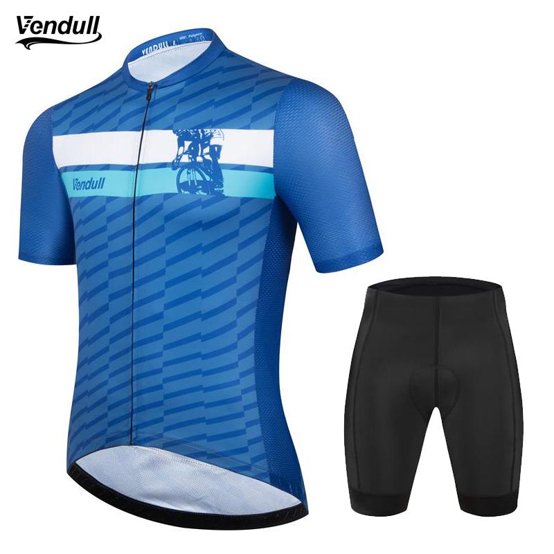 Vendull Cycling Jersey Suit Summer Bicycle Wear Racing Bike Clothes Maillot Ropa Ciclismo Outdoor Men Cycling Clothing Quick Dry