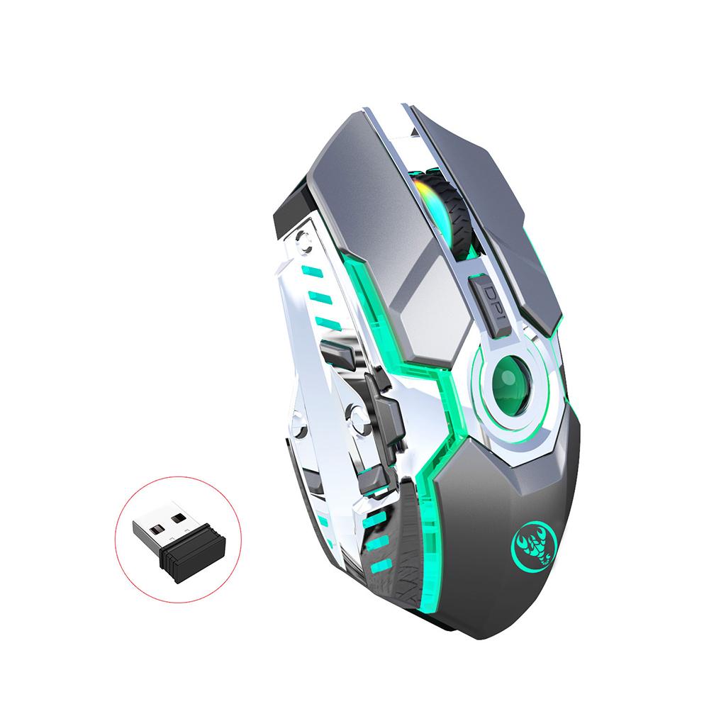 Wireless Rgb Gaming Mouse Rechargeable 2400dpi Adjustable Ergonomic Computer Mouse 2.4ghz Charging Game Mice For Pc
