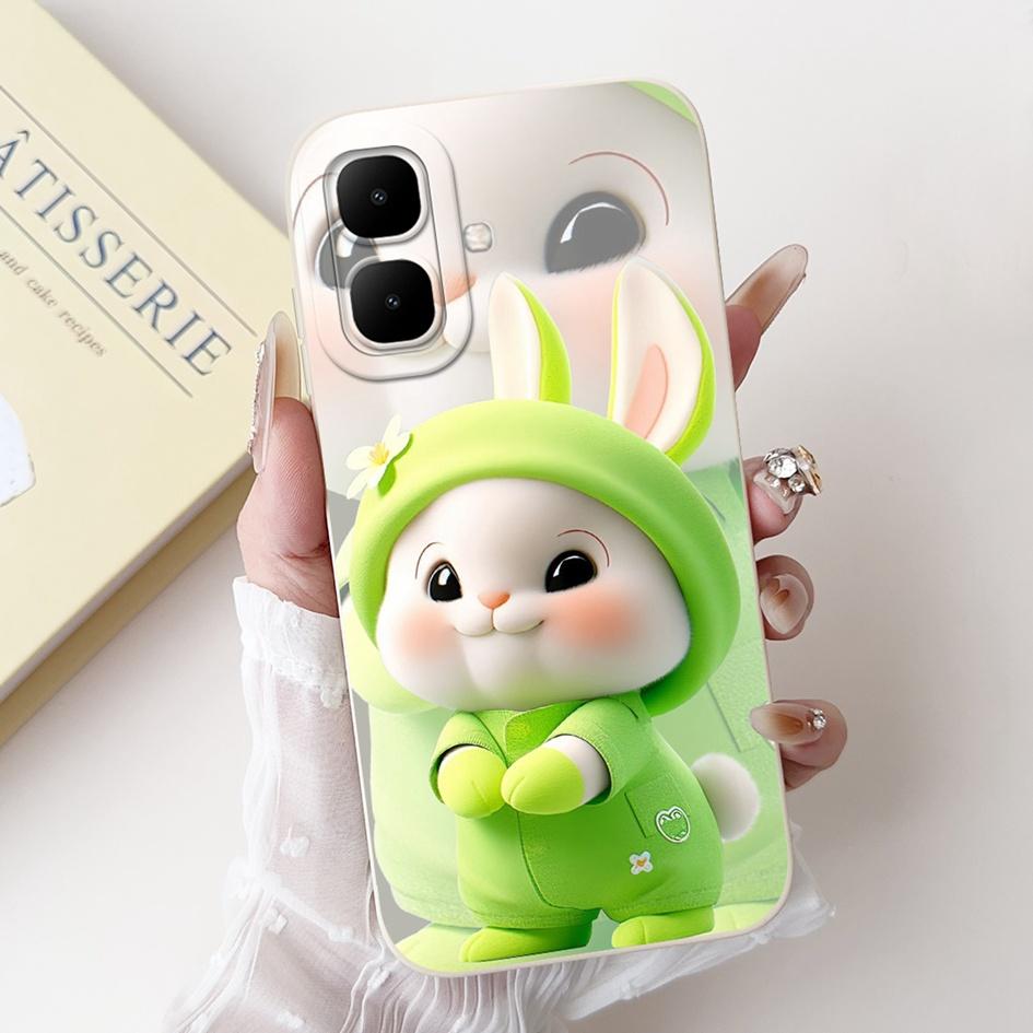 Чехол для Infinix Smart 10 Милый Кролик Панда Мультяшные Аксессуары Мягкий Силикон Защитный Чехол для Телефона Для Infinix Smart10 Полное Покрытие