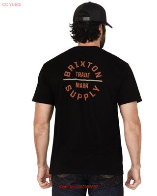 Brixton Unisexs Oath Logo Short Sleeve Graphic Tshirt 16410blkrs