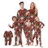 Matching Family Christmas Print Flannel Homewear Set Long-Sleeve Top And Pants