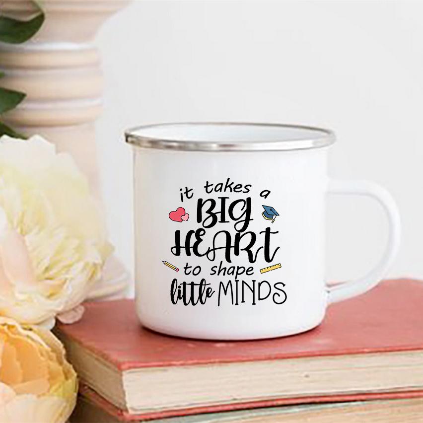 Teaching It A Work of Heart Print Кружки Друзья Туристическая кружка Кофейная чашка Кружка из нержавеющей стали Милая необычная чайная чашка Персонализированный подарок