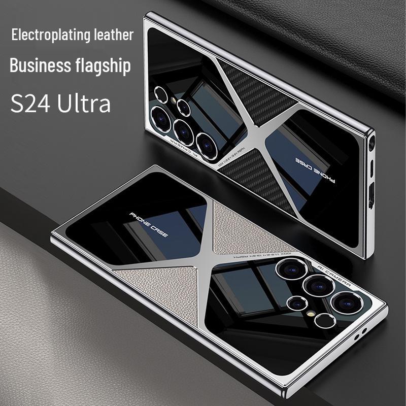 Гальванизированный кожаный чехол Supersonic S23u для Samsung S24Ultra