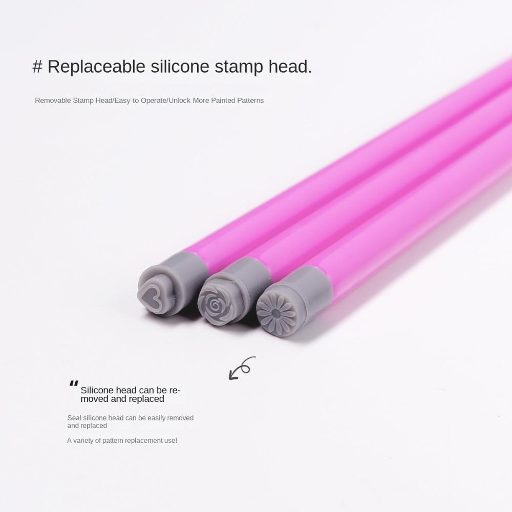 3D Сердце/Ромашка/Бабочка Штамп Ручка для дизайна ногтей Безалкогольный Маникюрный инструмент для штамповки ногтей