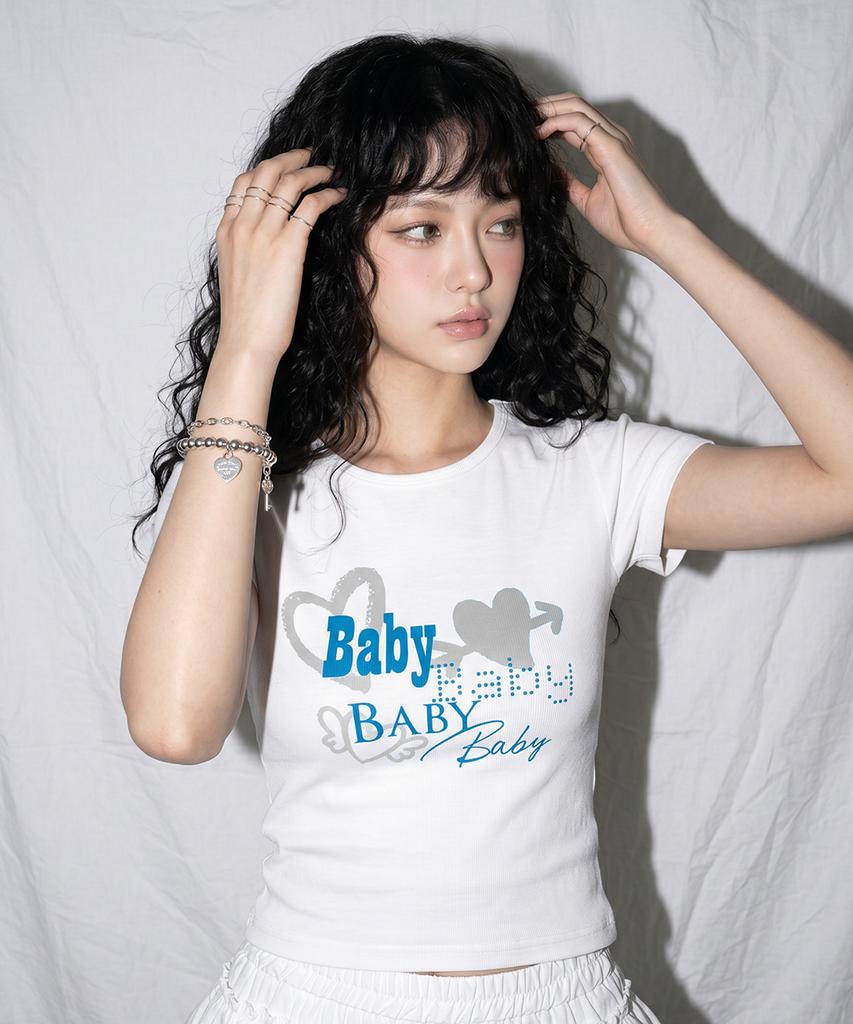 THE GREEN LAB Baby Boat Neck Slim Short Sleeve T-Shirt [Charcoal Gray]