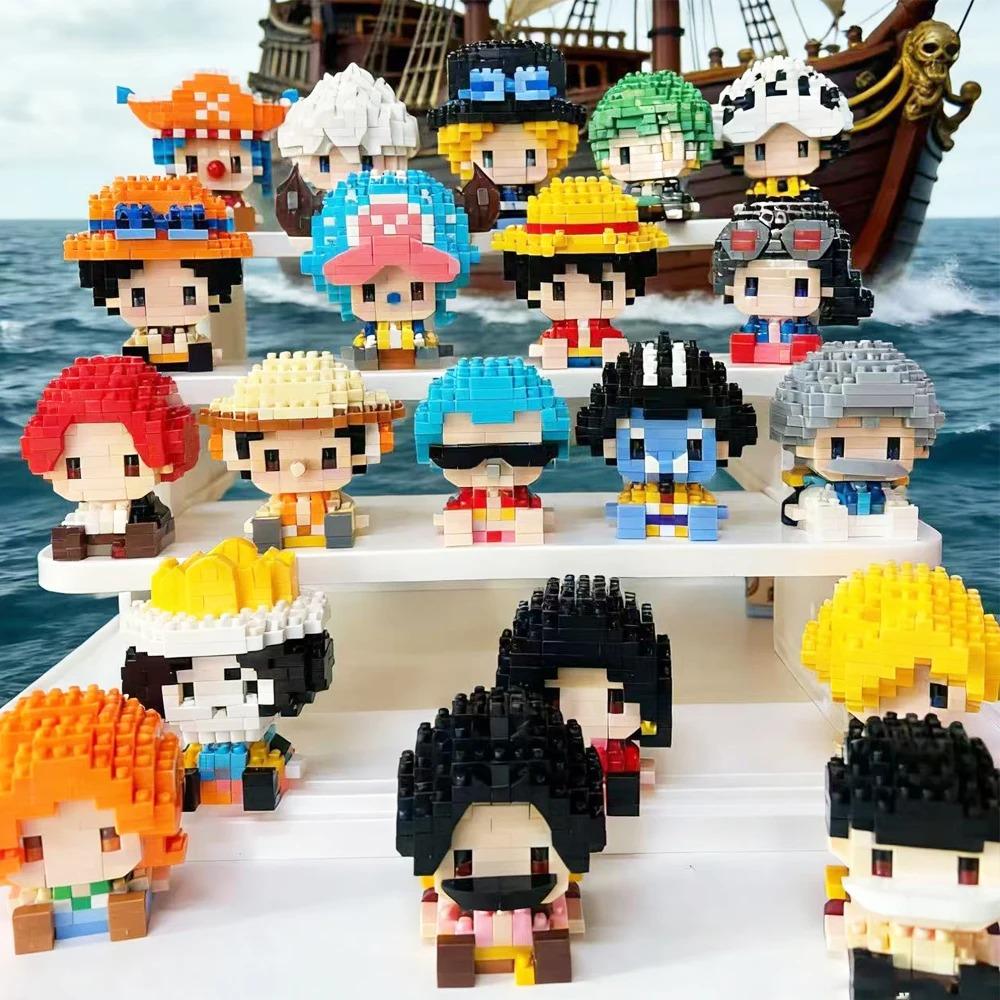 ИГРУШКИ ONE PIECE Обезьяна · Д · Гарп Роджер Микро Строительные Блоки Эдвард Новый Гейт Аниме Модель Сборная Фигурка Игрушки В Подарок