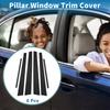 ABSOPRO Door Pillar Window Trim Stickers Pillar Post Door Outer Exterior Covers for Mitsubishi Lancer Black Anti-Scratch 2002-2007,