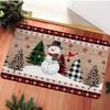 1 шт. анти-усталостный кухонный коврик с изображением рождественского снеговика, водонепроницаемый, нескользящий, толстый, мягкий, прочный, удобный, стоячий коврик для кухни
