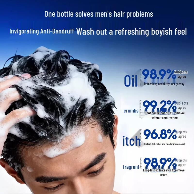 ZuoYanYouSe Men's Micro-Acid Anti-Dandruff Shampoo (6-Pack)