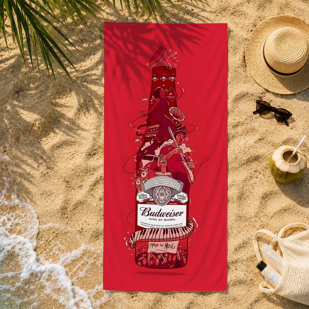 Полотенце B-Budweisers из ультратонкого волокна, быстросохнущее, впитывающее, пляжное, для плавания, для отпуска, пляжное полотенце