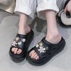 Fashion Fashion Slippers 2025 Chunky Platform Women Shoes Wedge Slippers Women Summer Sandals Woman Comfy Open Toe Non Slip Beach Shoes