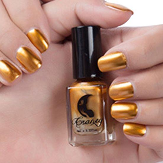 6 мл лака для ногтей Прозрачное базовое покрытие Зеркальный эффект Металлический лак для ногтей