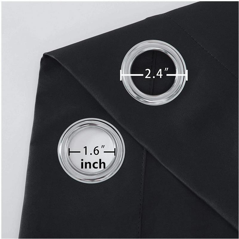 Grommet Solid Blackout Curtains for Bedroom and Living Room Window Drapes Thermal Insulated Room Darkening Curtains