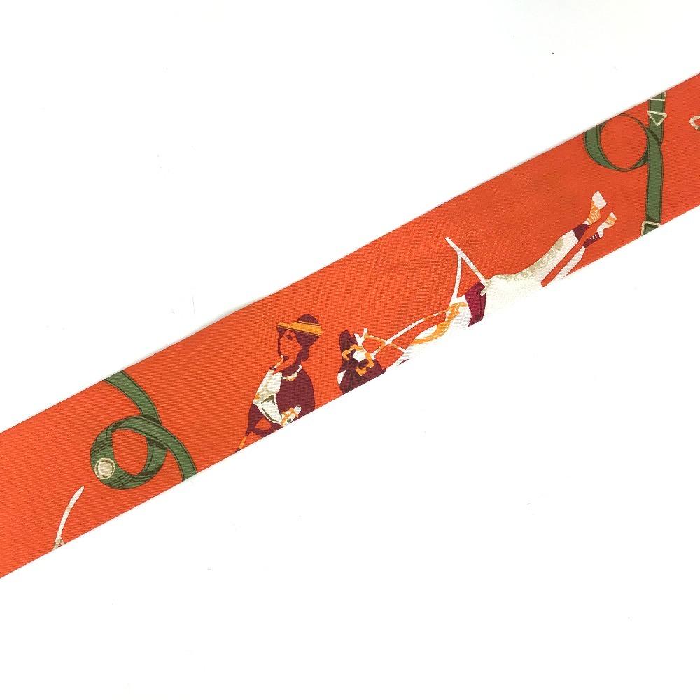 HERMES Twilly Twilly Bandeau Scarf Accessories Scarf silk Orange
