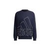 Big Logo Print Casual Sport Crew Neck Sweatshirt Men Tops Navy-Blue HB5086