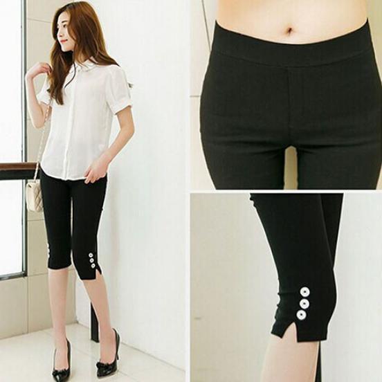 Женская мода Летние Сексуальные Мягкие Узкие Стрейч Капри Джеггинсы для Трендового Образа