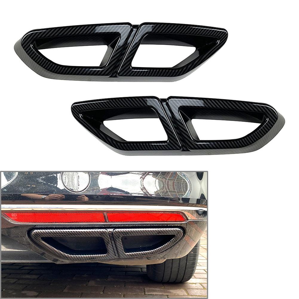 2x Rear Exhaust Muffler Tail Pipe Cover Trim ABS Decorative For VW Passat B8 2016 2017 2018 Car Exterior Accessory