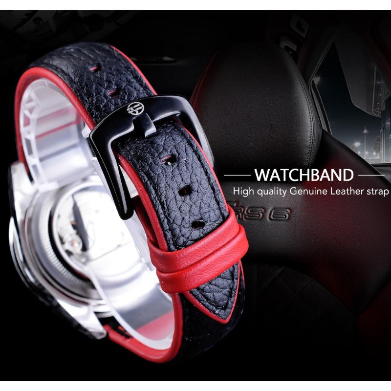 ПОБЕДИТЕЛЬ Мужские модные повседневные автоматические механические часы Water Ghost