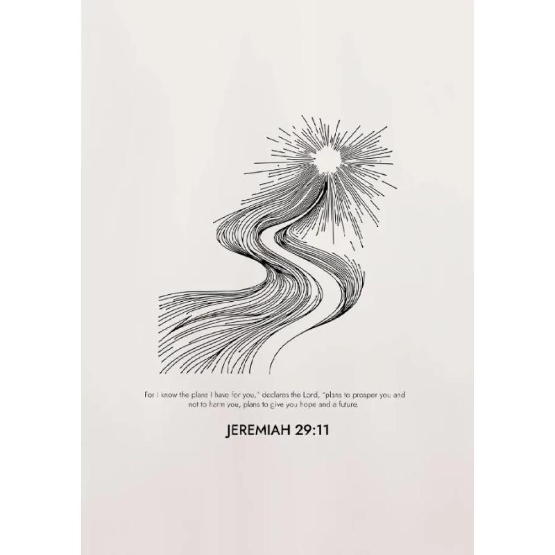 Jesus Walking on Water Look At The Birds Bible Christian Posters Canvas Printing Wall Art Picture for Living Room Home Decor