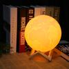 Rechargeable 3D Printing Earth Light Dimmable Desk Decor Lamp Touch Switch Bedroom Bookcase Usb LED Night Light Creative Gift