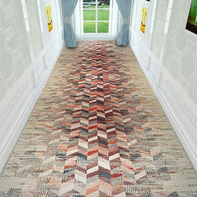 Geometric Carpet for Boys Bedroom Corridor Hallway Rug Persian Living Room Area Rug Flannel Rugs for Kitchen Entrance Doormat