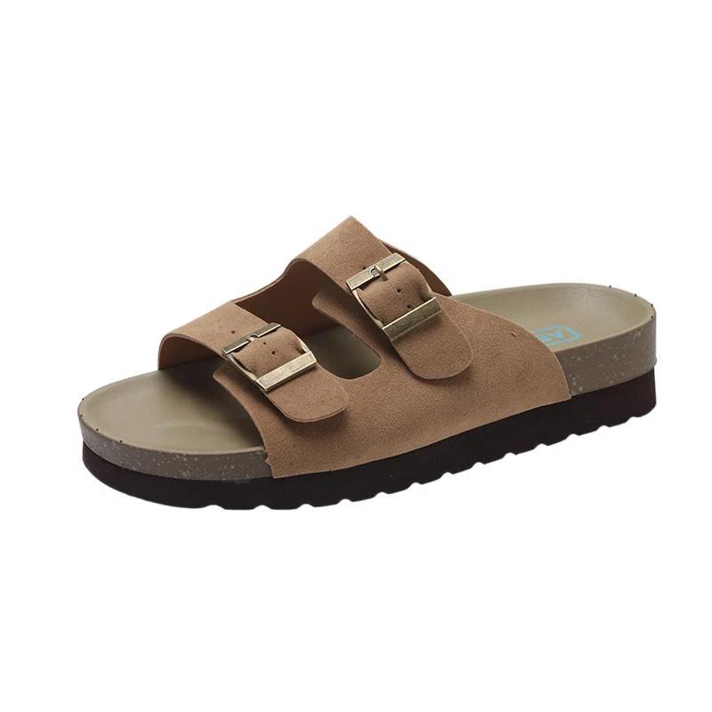 Slippers Platform Low Shoes Woman  Shale Female Beach Pantofle Luxury Slides Soft Sabot New Summer Designer Rome Fabri