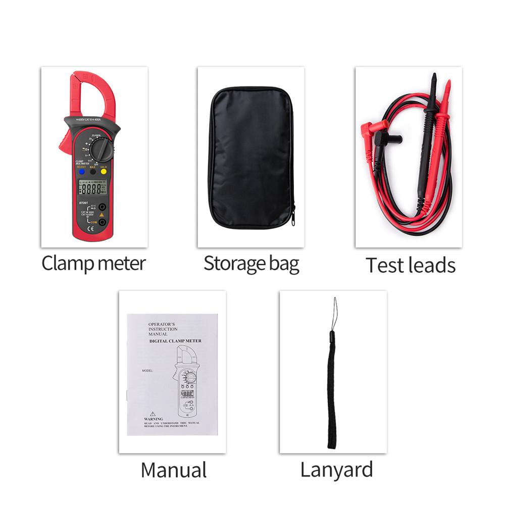 Ручной ЖК-цифровой токоизмерительные клещи Мультиметр AC DC Вольт Ампер Ом Емкость Тестер ABS