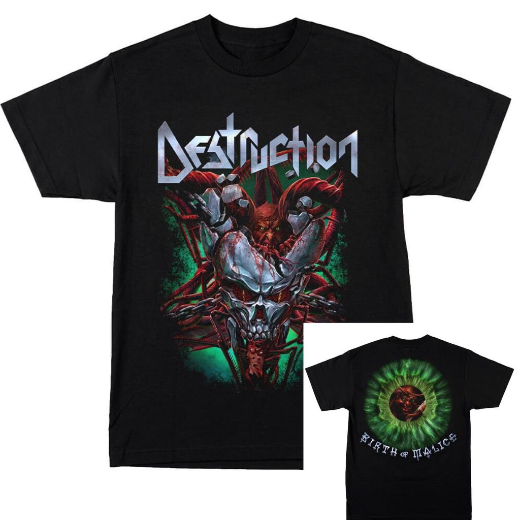 Футболка с принтом группы Destruction Mad Butcher Хлопок Графическая футболка Унисекс Женская Летняя Уличная одежда Топ