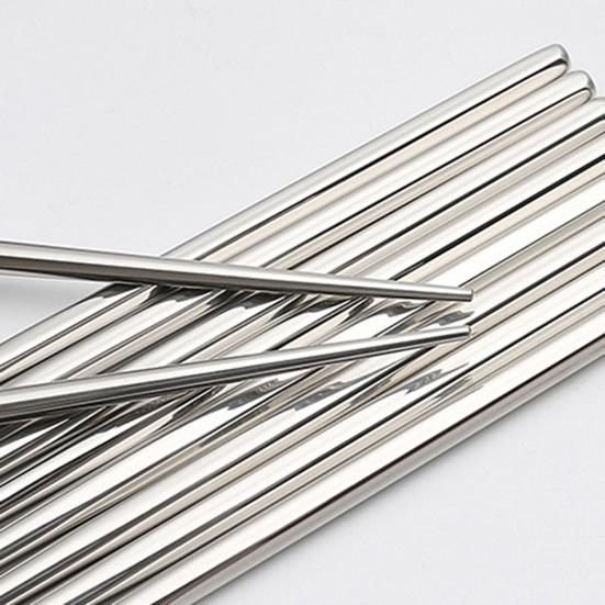 1 набор палочек для еды, термостойкие шестиугольные палочки для еды из нержавеющей стали, палочки для еды для ресторана отеля, товары для дома