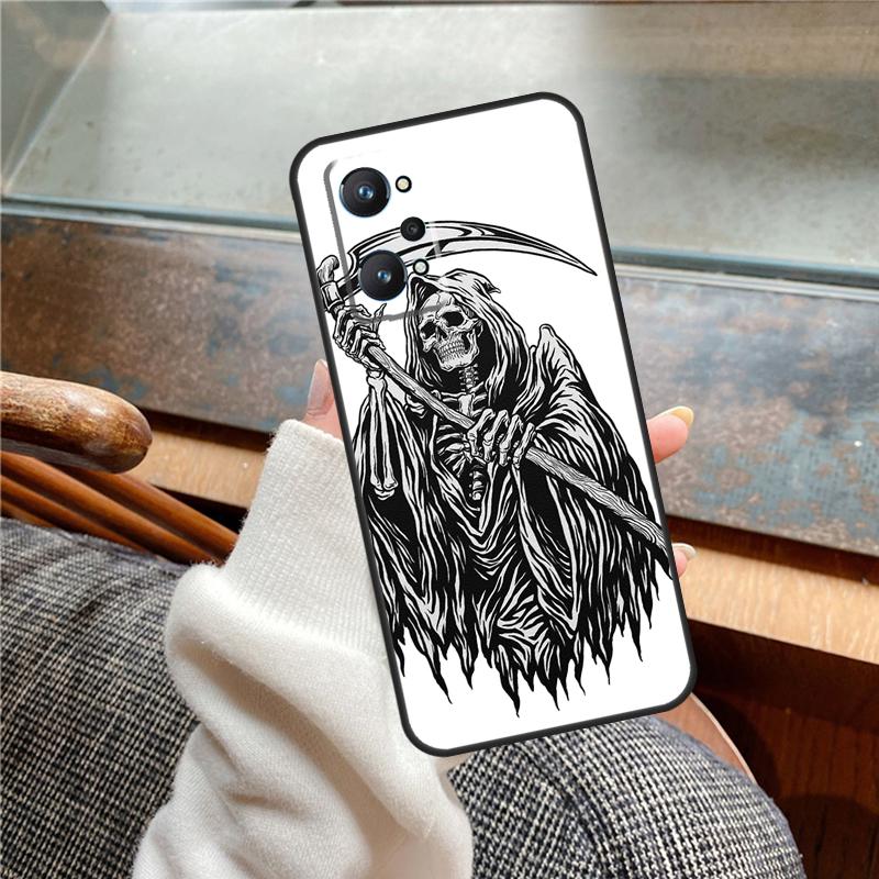 Death Grim Reaper Skull Case For Realme 15 Pro GT7 GT6 11 12 13 14 Pro Plus C55 C51 C53 C35 C33 C61 C65 C67 C71 C75