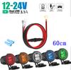 5V 3.1A 12V Dual USB Car Charger with LED Panel Waterproof Power Adapter Socket Outlet for Vehicle Boat Truck Motorcycle