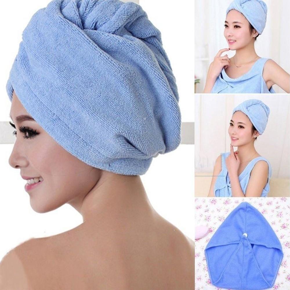 Women New Wrap Hat Spa Bathing Quick Dry Hair Microfiber Towel Turban