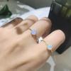 Light Luxury Sterling Silver 925 One Opal Ring Australian Opal Fire Opal Opal Ring