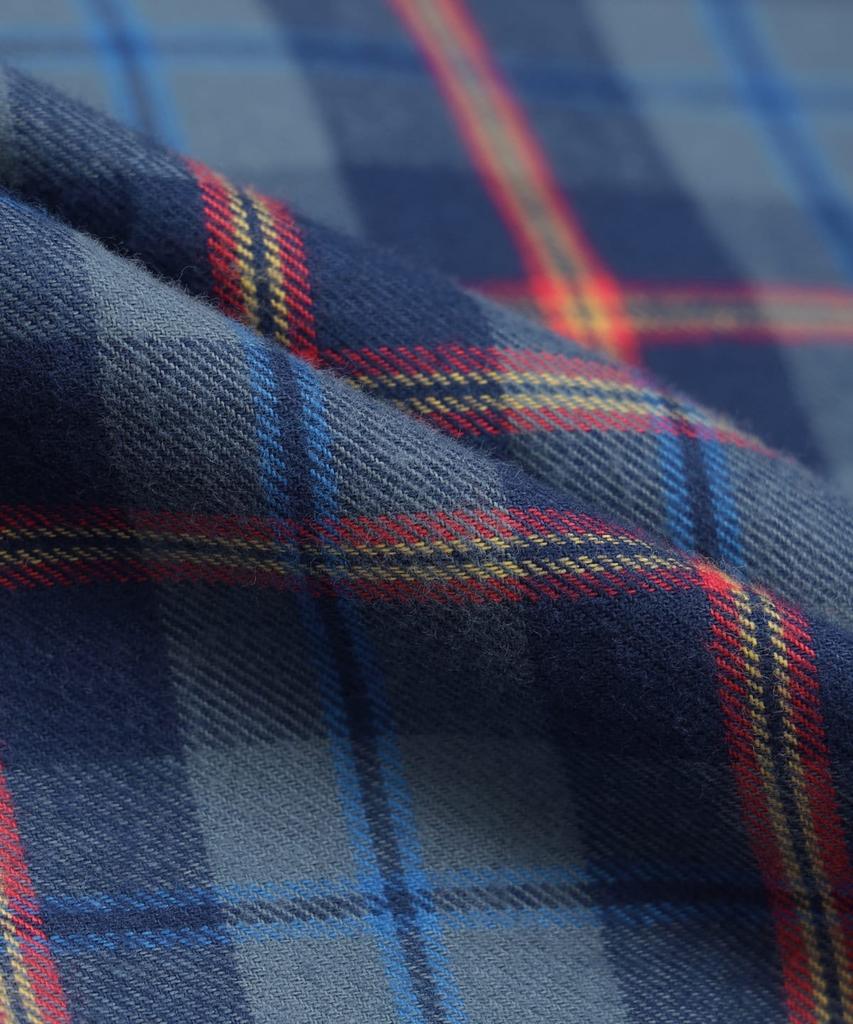 Фланелевая клетчатая рубашка BROOKS BROTHERS (военно-морской флот) (Bbthmff401)