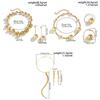 Punk Acrylic CCB Big Ball Bead Chain Necklace Drop Earrings for Women Vintage Chunky Clavicle Chain Grunge Jewelry Set Steampunk