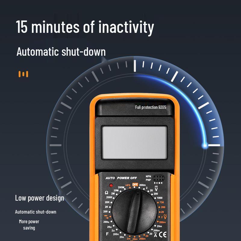 9205 Автоматический цифровой мультиметр: Многофункциональный, Интеллектуальный, Защита от перегрева, с Автоматическим отключением для бытового электроремонта.