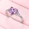 Huitan Кольца 'Пурпурная любовь' Цвет Новая Модная Бижутерия для Женщин Свадьба Помолвка Вечеринка Темперамент Женские Аксессуары Подарок