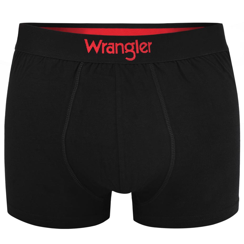 Wrangler Zestaw Bokserki Męskie 22055 Czarny Bawełna 4 Pak