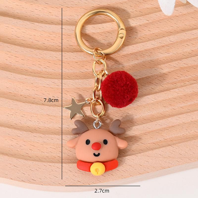 Рождественская елка Санта Клаус Брелоки Шарм для сумки для женщин Изысканная подвеска для сумки Брелок для ключей от машины Ювелирное изделие Рождественский подарок