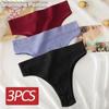 3PCS New Seamless Women's Panties Set High Waisted Thongs Woman Comfortable Women's Cotton Briefs Sexy Underpants For Women
