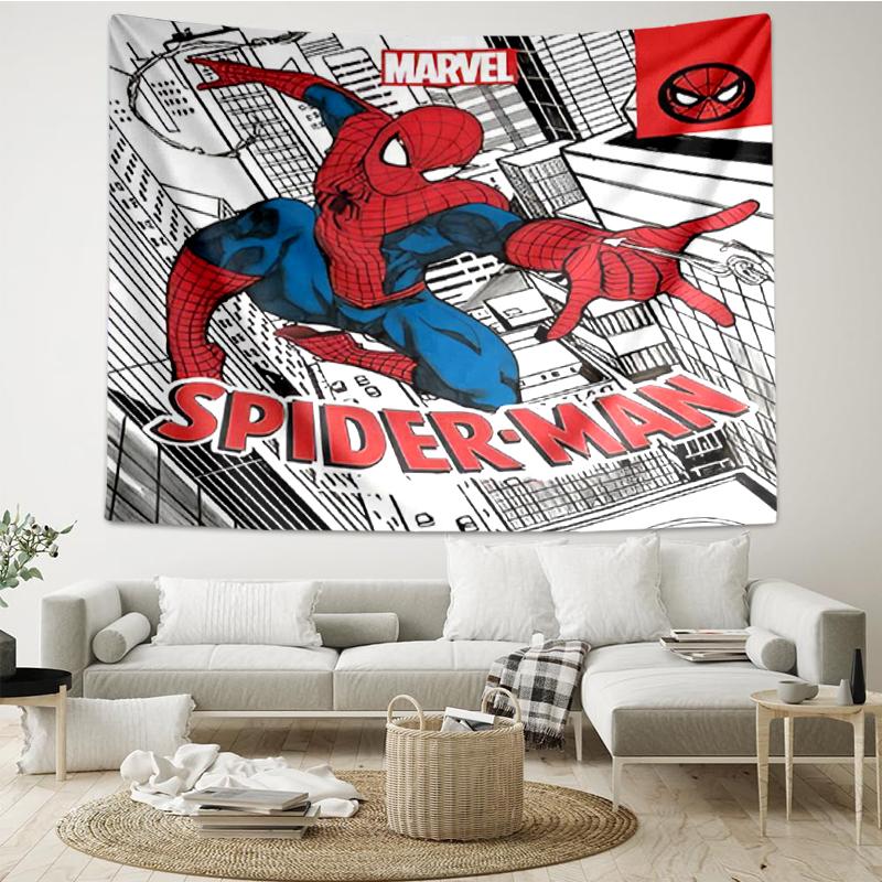 Spider Print Tapestry, Backdrop, Easy Setup, Ideal for Bedroom, Office & Living Room, with Aesthetic Wall Hanging Decor.