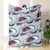 "Colorado Avalanche Logo Pattern Blanket" Patterned blanket, flannel, suitable for all seasons, home decor, warm and cozy