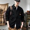 American Retro Tooling Black Casual Shirt Men'S Trendy Brand Heavy Shirt Men'S Jacket Men'S