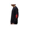 Nike SS25 Rare Air Fashion Удобный пуловер с длинным рукавом Футболка мужская Топы Черный Чили-Красный IB3134-010
