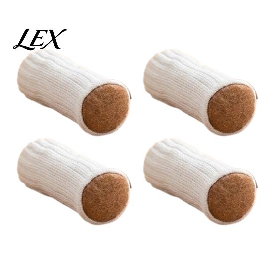 Anti Slip Chair Leg Protectors for Wood Floors Knitted Hardwood Floors, Heavy Duty Furniture Socks with Feet Covers Sewn-in Felt Pads, Anti-Slip